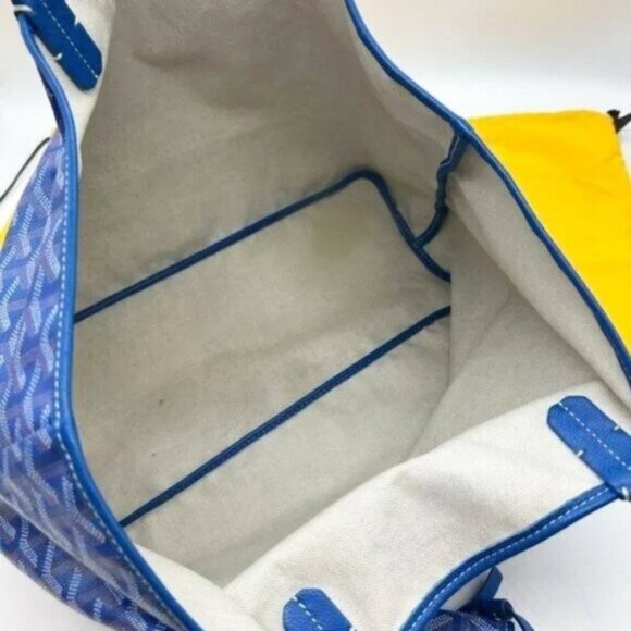 RARE Authentic Goyard Saint Louis PM Blue Shoulder Tote Bag & Pouch - Picture 10 of 11